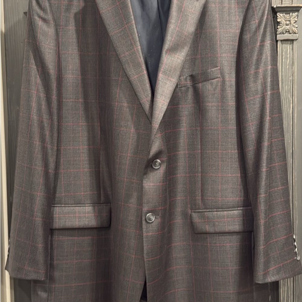 Men's Gray Plaid Blazer